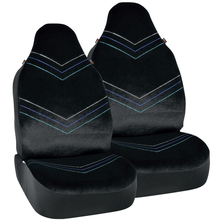 HOUSSE DE SIEGE CHEVRON BLEU