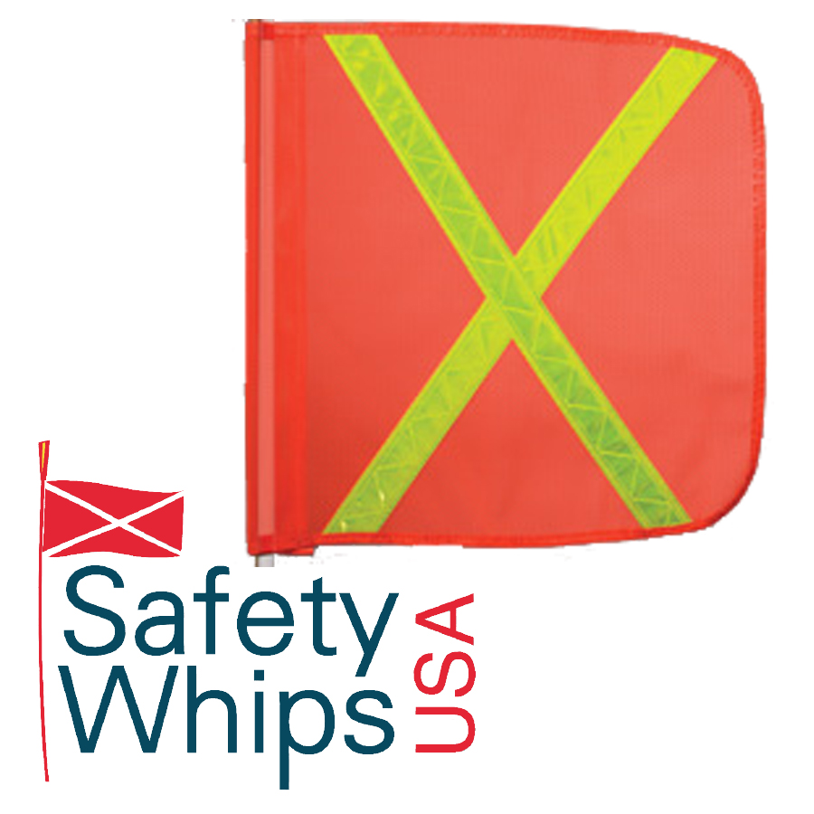 DRAPEAU SECURITE ORANGE1 1 1/2'' X 11 1/2''