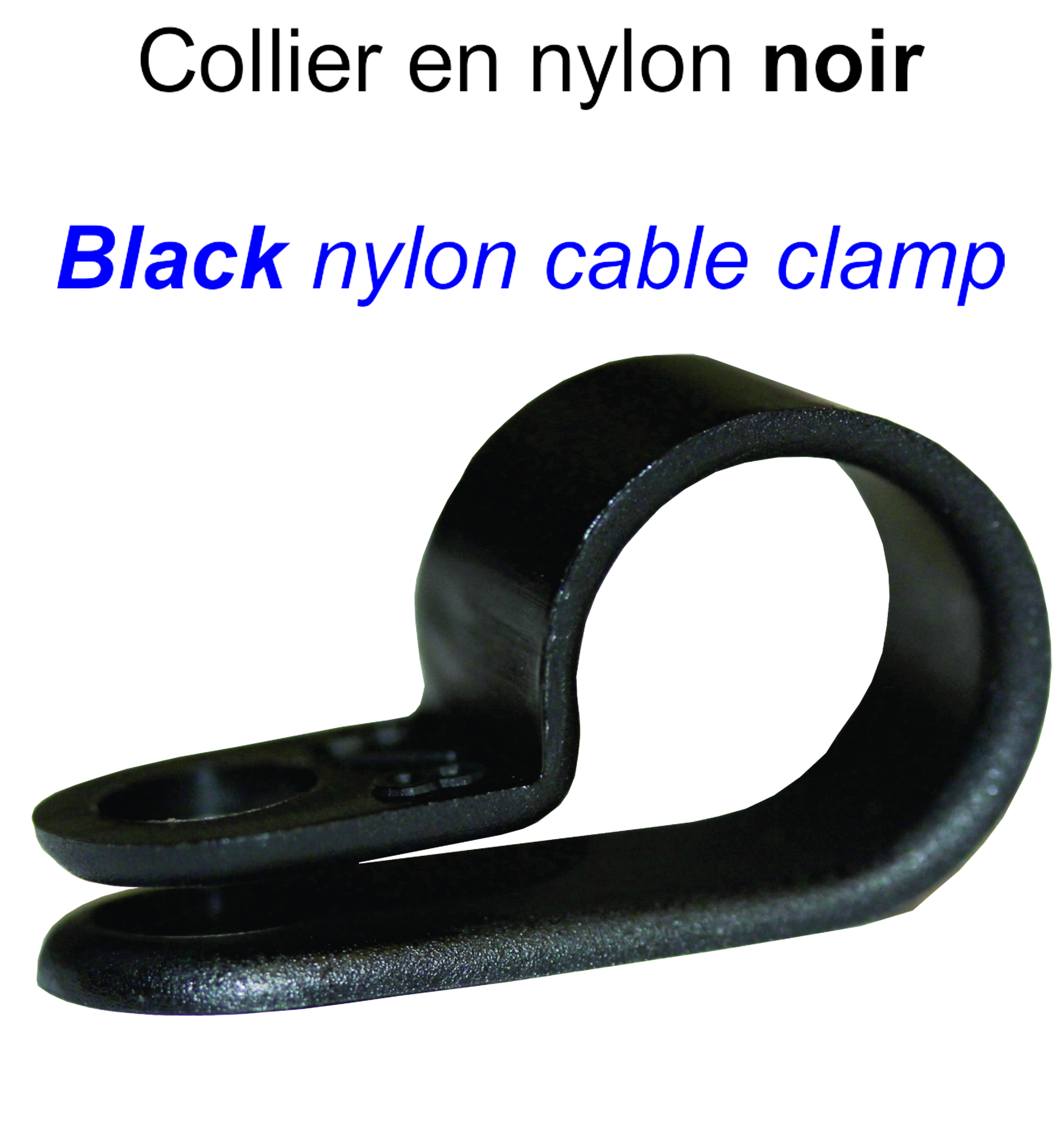 COLLIER EN NYLON NOIR PQ -50