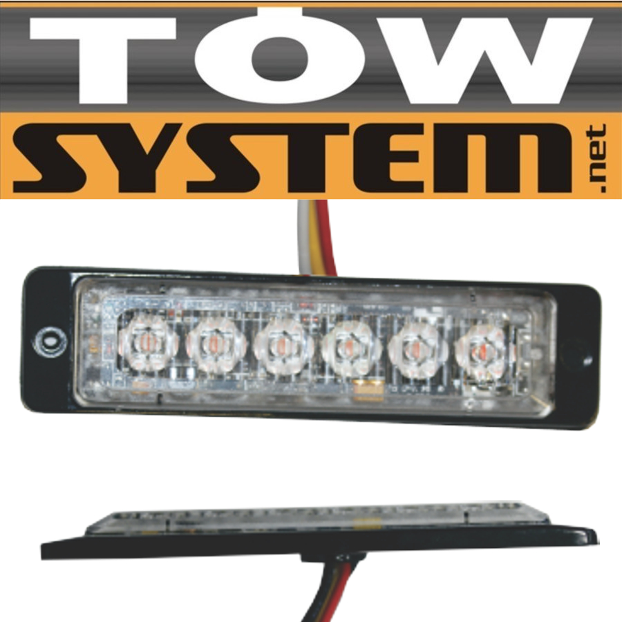 AVERTISSEUR LED AMBRE,12 V-24V4 1/2''X 1 1/8''