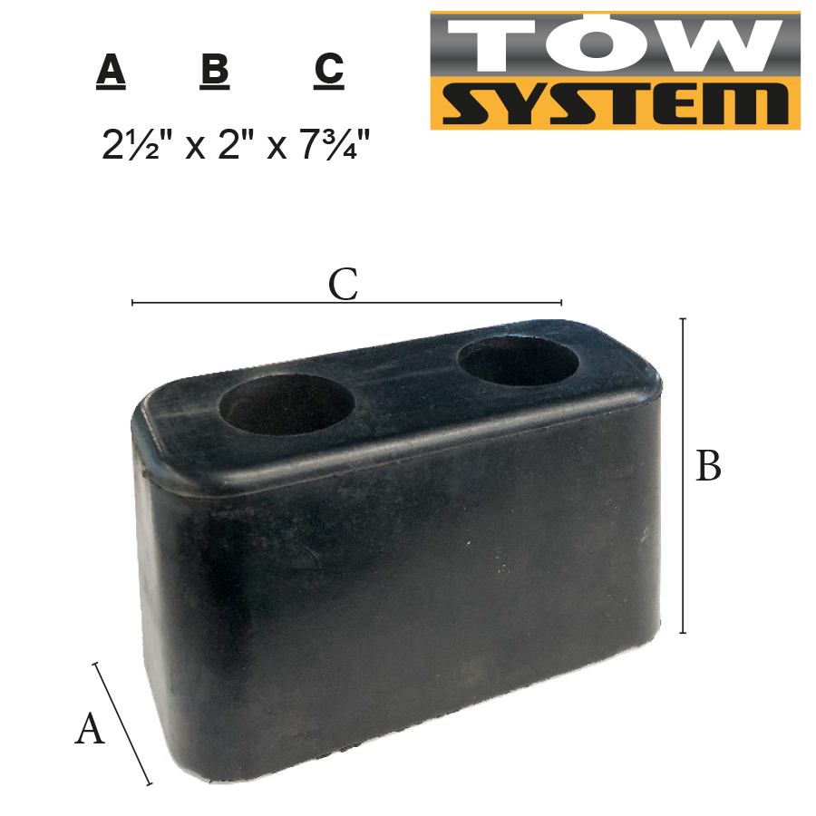 PARE-CHOC EN CAOUTCHOUC2 -1/2''X2''X 7-3/4''4