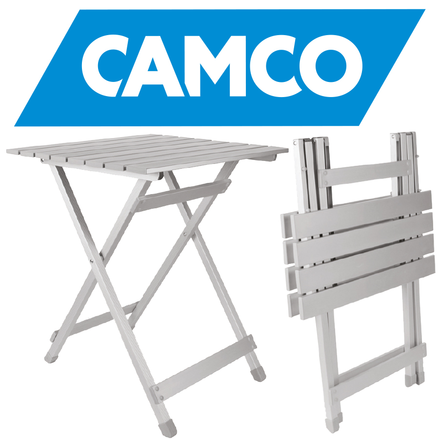 TABLE REPLIABLE EN ALUMI NIUM19 1/2''X19''