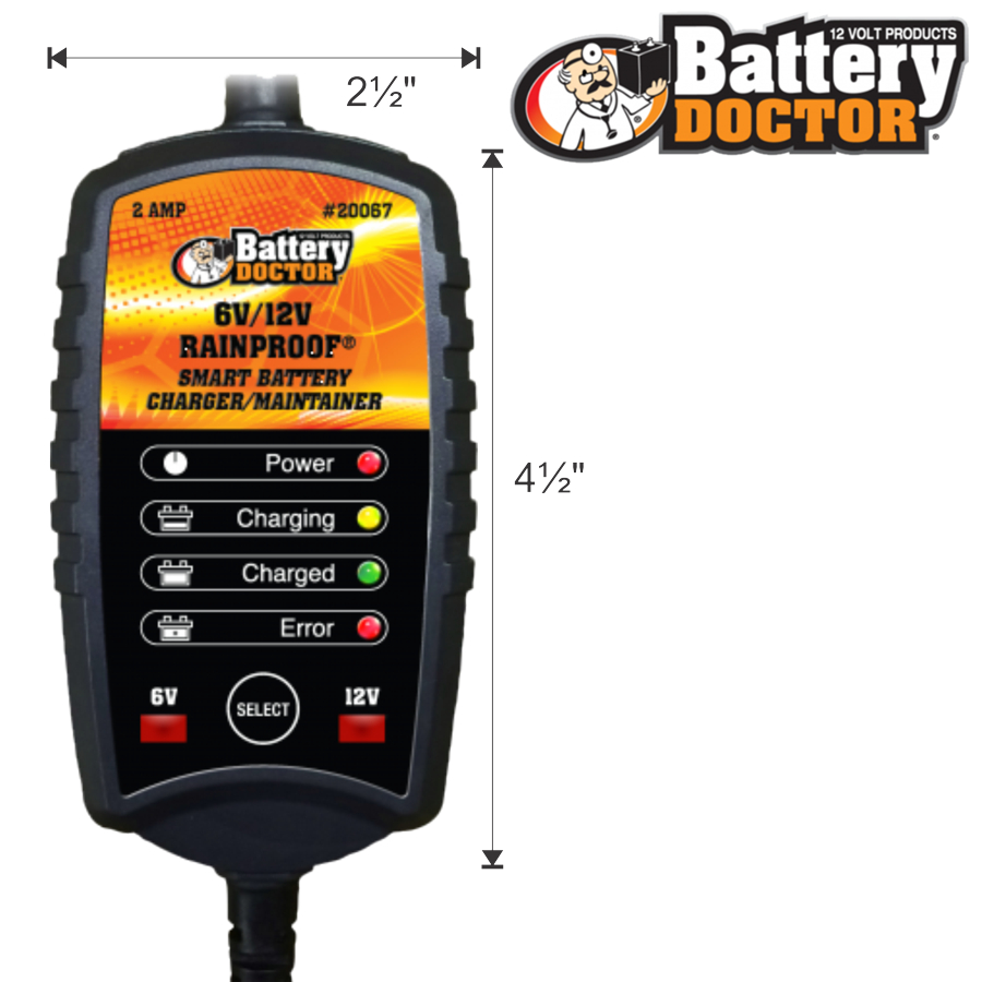 CHARGEUR INTE.2AMP IP65 6/12V