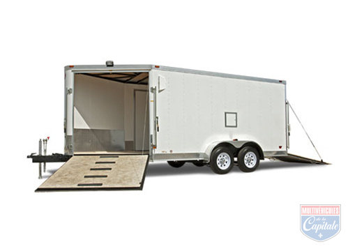 Remorque Fast Track Snowmobile 7' Wide nez en V - Vente et location de remorques et trailers - Remorque Québec